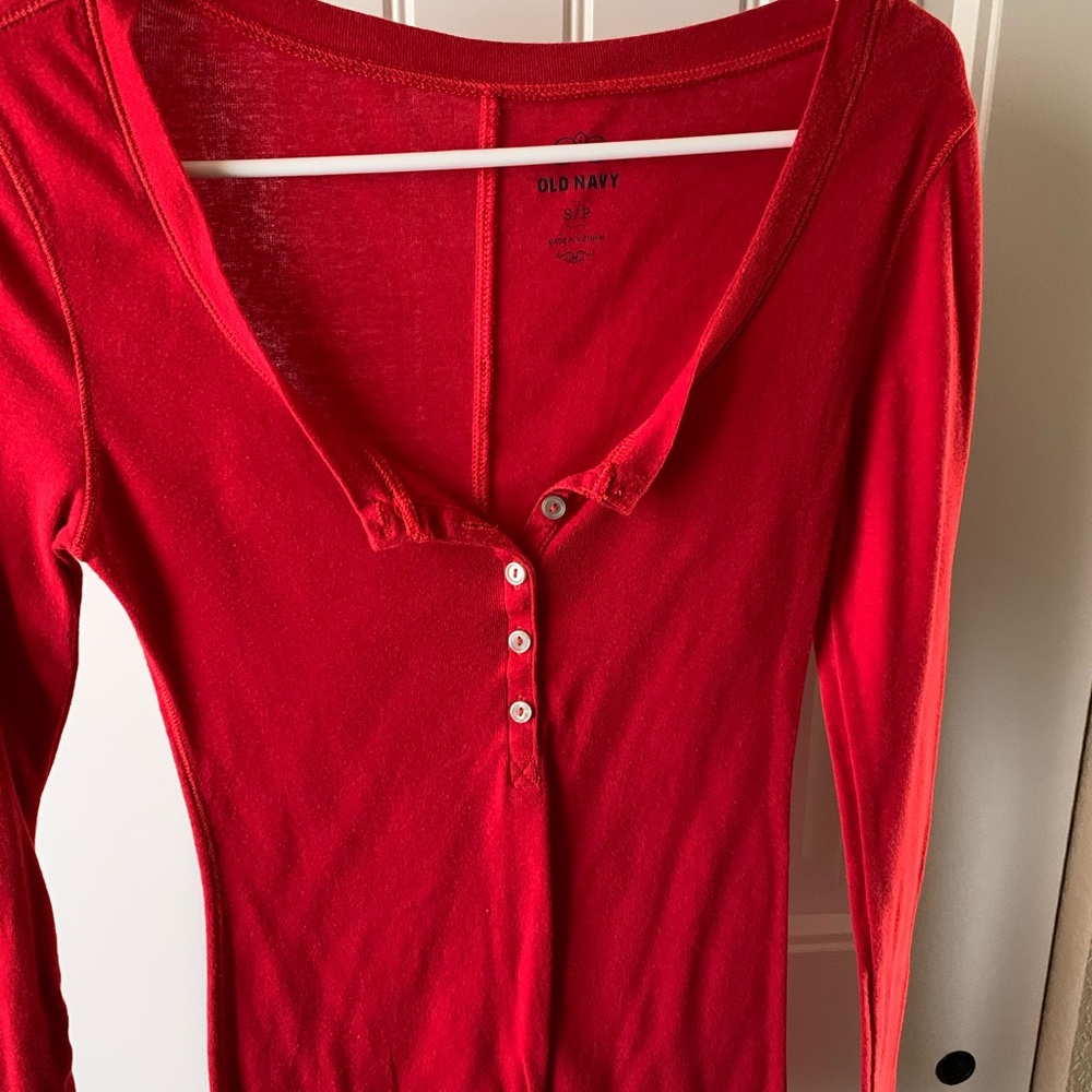 Women’s Red Old Navy Long Sleeve Shirt